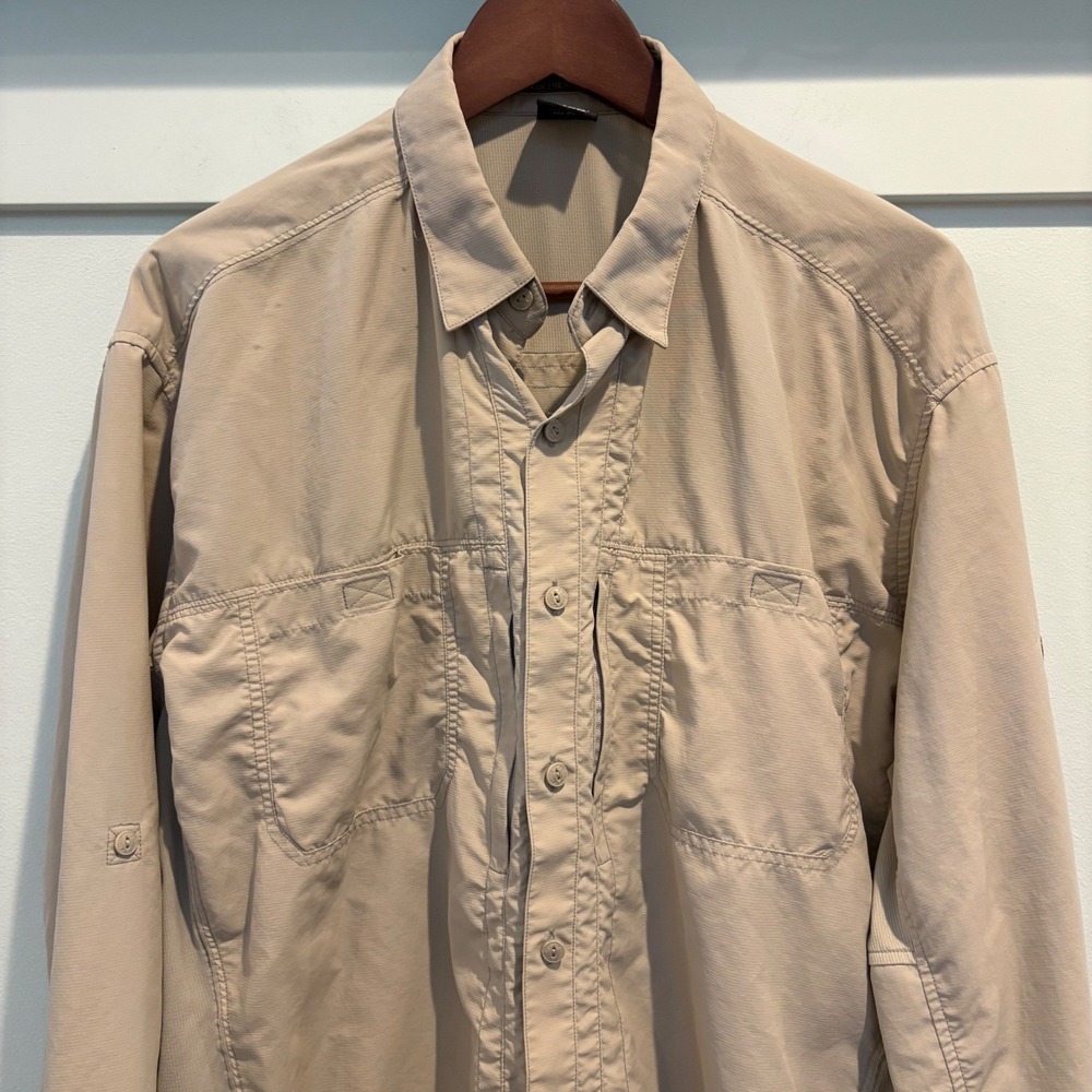 Kuhl Airspeed Men Large Tall Tan Vent Shirt Outdoor Hiking Fishing UPF - Picture 4 of 16